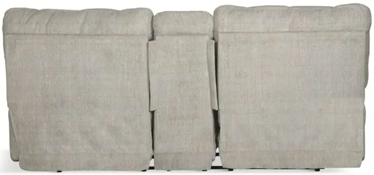 Daphne Reclining Loveseat with Console - Buff