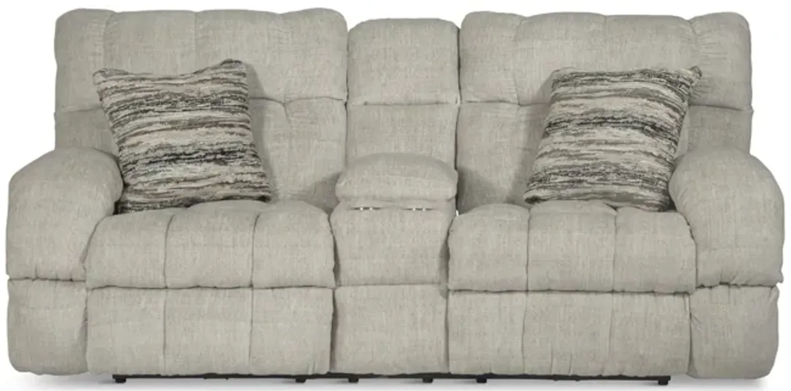 Daphne Reclining Loveseat with Console - Buff