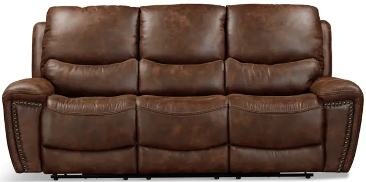 Dakota Power Reclining Sofa - Walnut