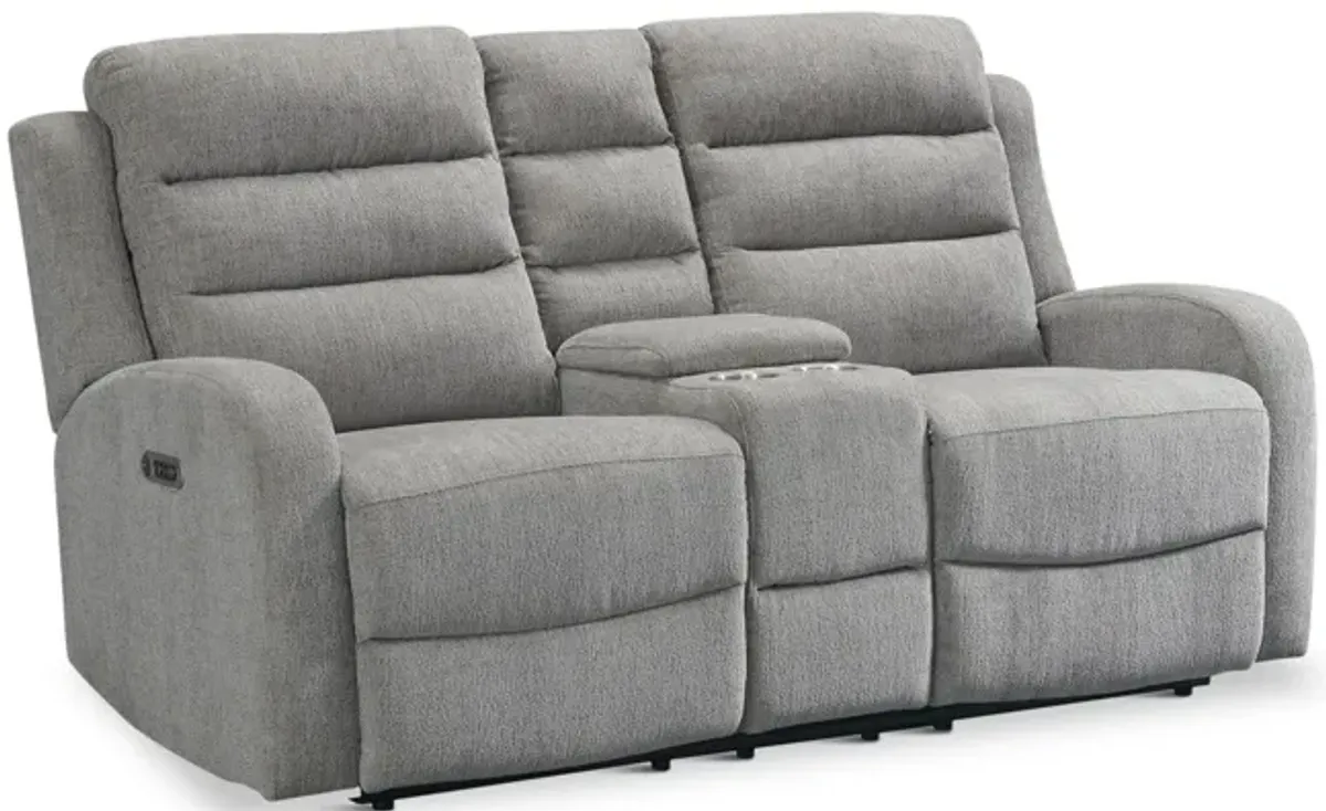 Milan Power Reclining Loveseat With Console