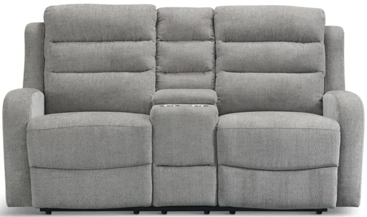 Milan Power Reclining Loveseat With Console