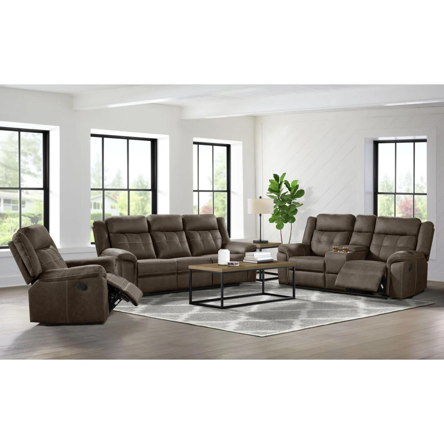 Doran Reclining Sofa - Brown