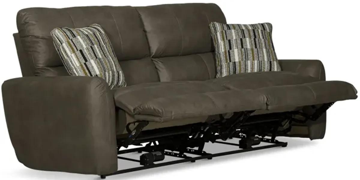 Bronx Power Reclining Sofa - Pebble