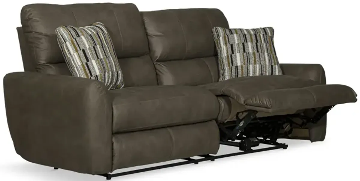 Bronx Power Reclining Sofa - Pebble