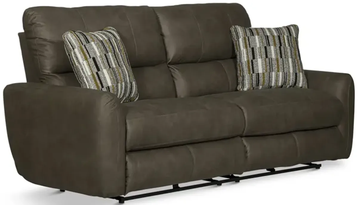 Bronx Power Reclining Sofa - Pebble