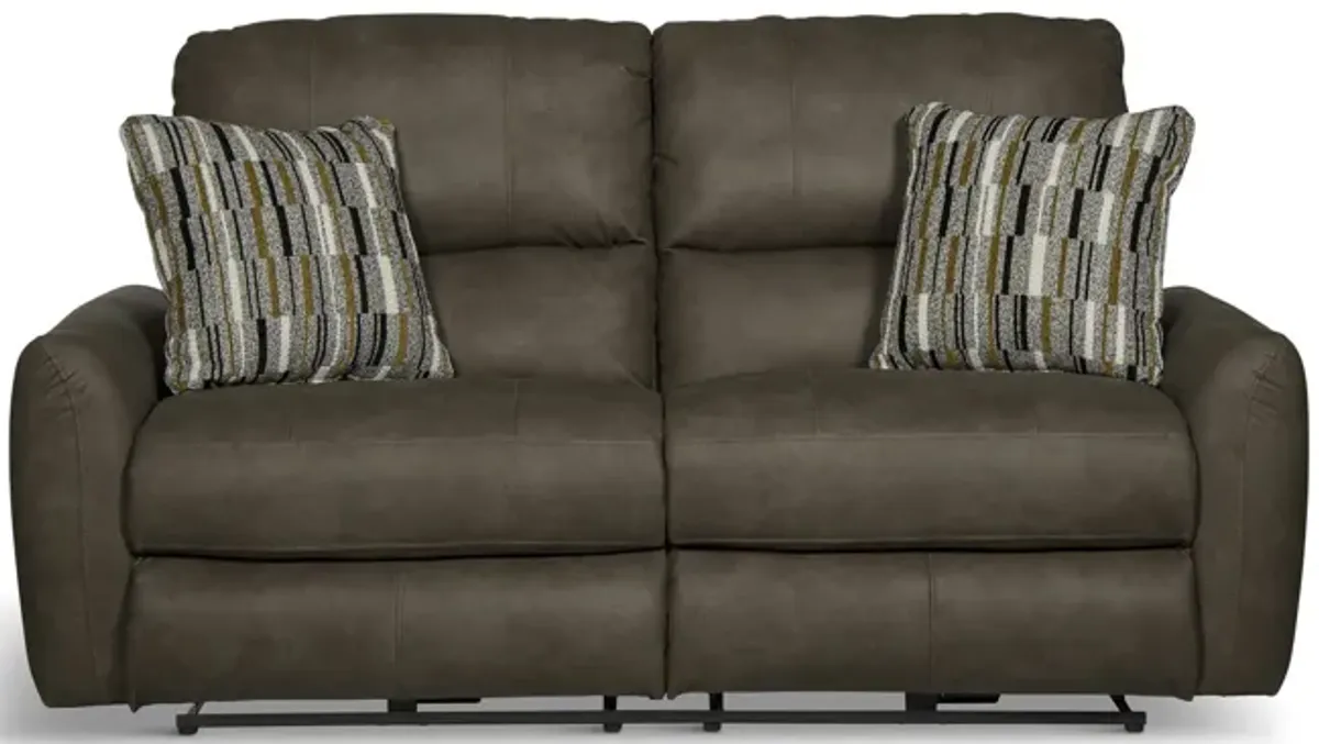 Bronx Power Reclining Loveseat - Pebble