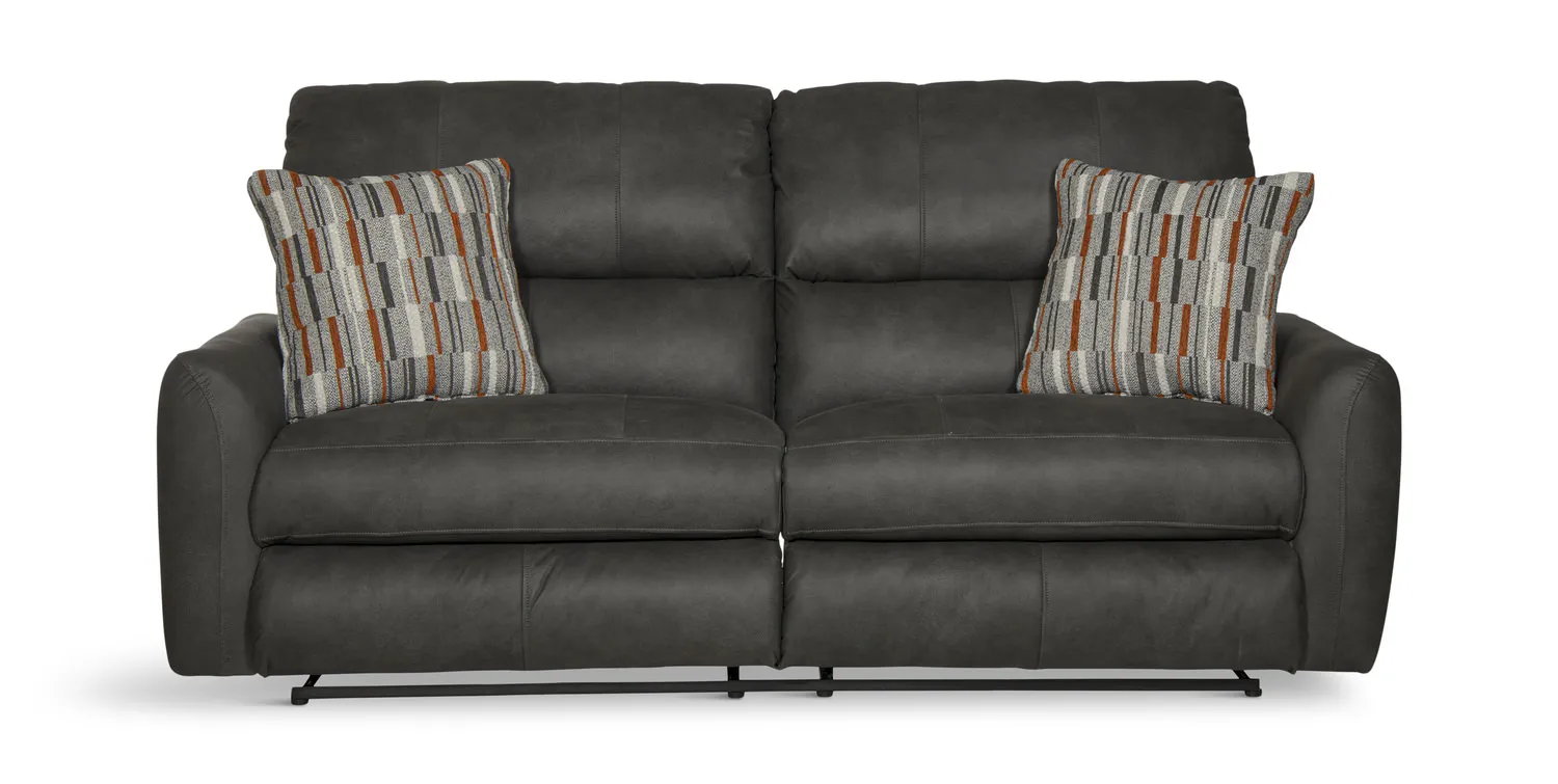 Bronx Reclining Sofa - Charcoal