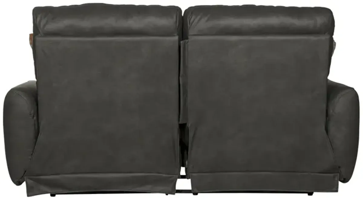 Bronx Reclining Loveseat - Charcoal