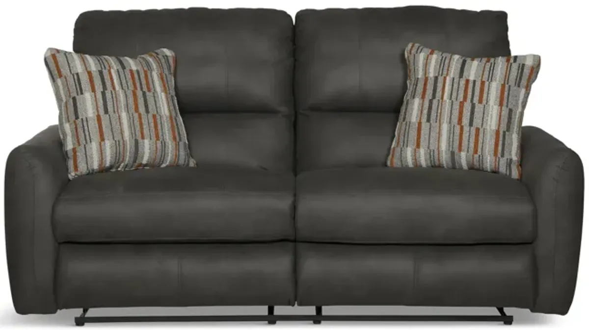 Bronx Reclining Loveseat - Charcoal