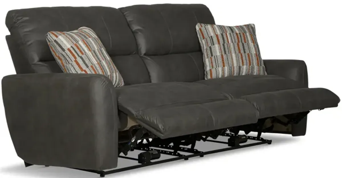 Bronx Power Reclining Sofa - Charcoal