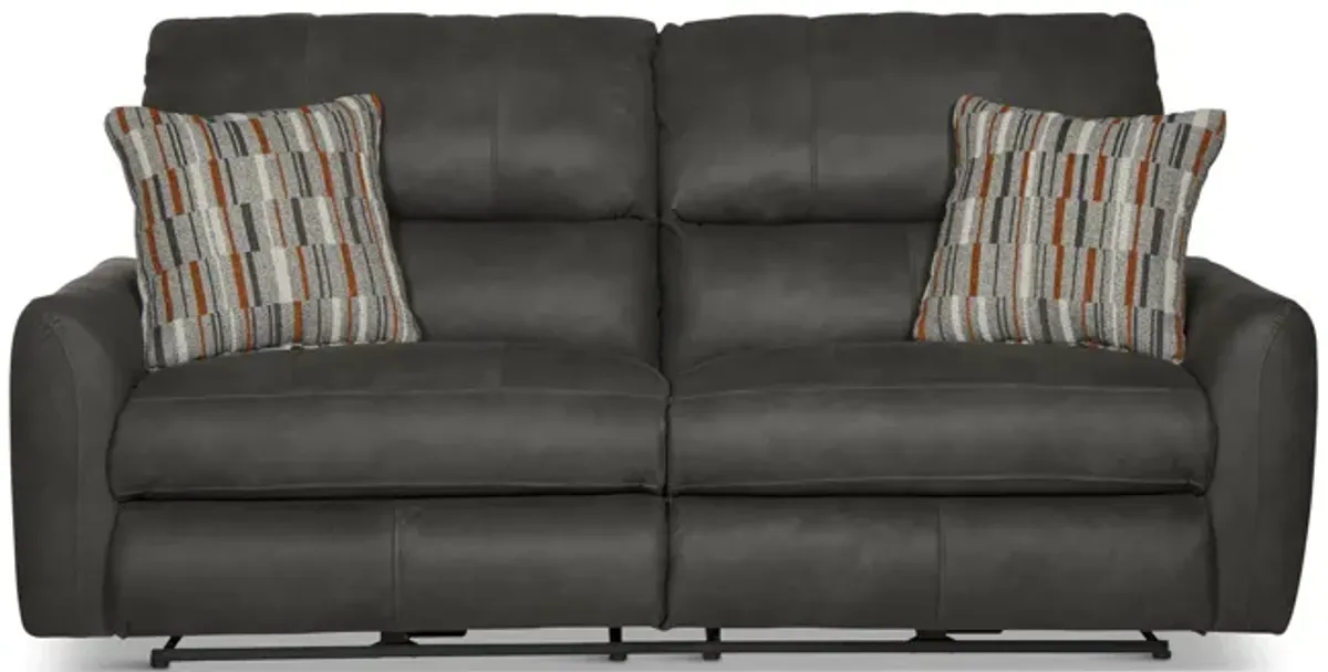 Bronx Power Reclining Sofa - Charcoal