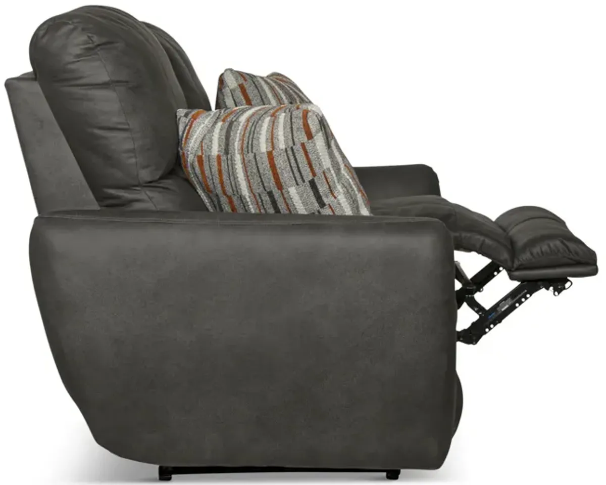 Bronx Power Reclining Loveseat - Charcoal