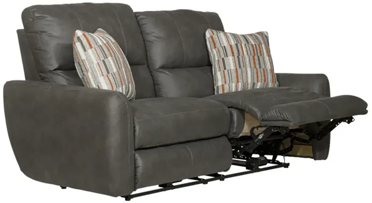 Bronx Power Reclining Loveseat - Charcoal