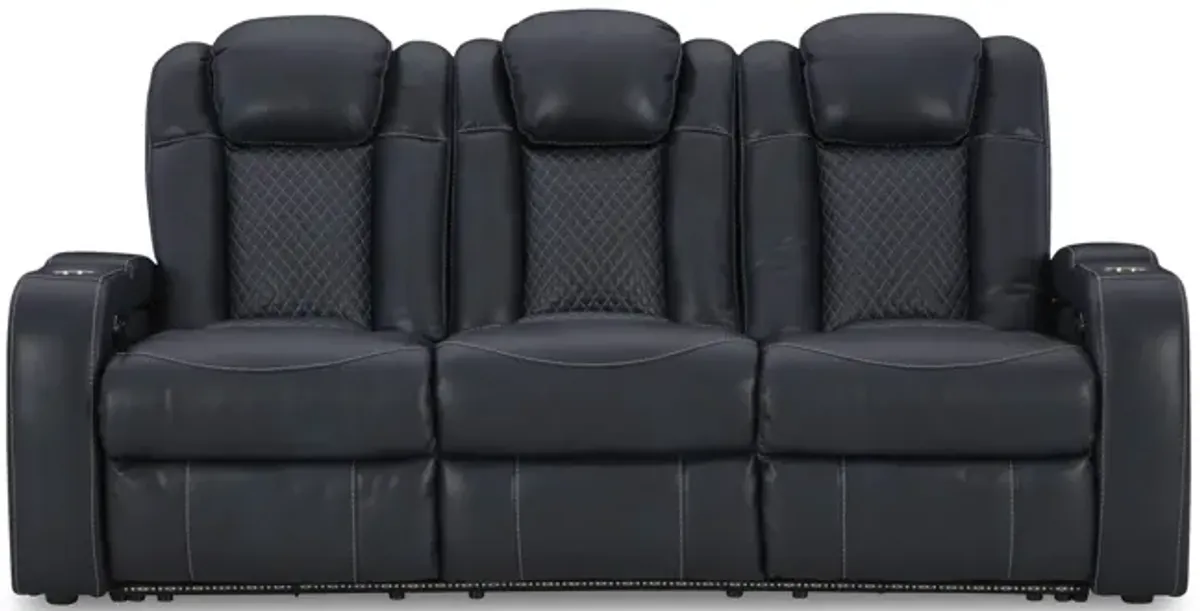 Astro Power Reclining Sofa - Sapphire