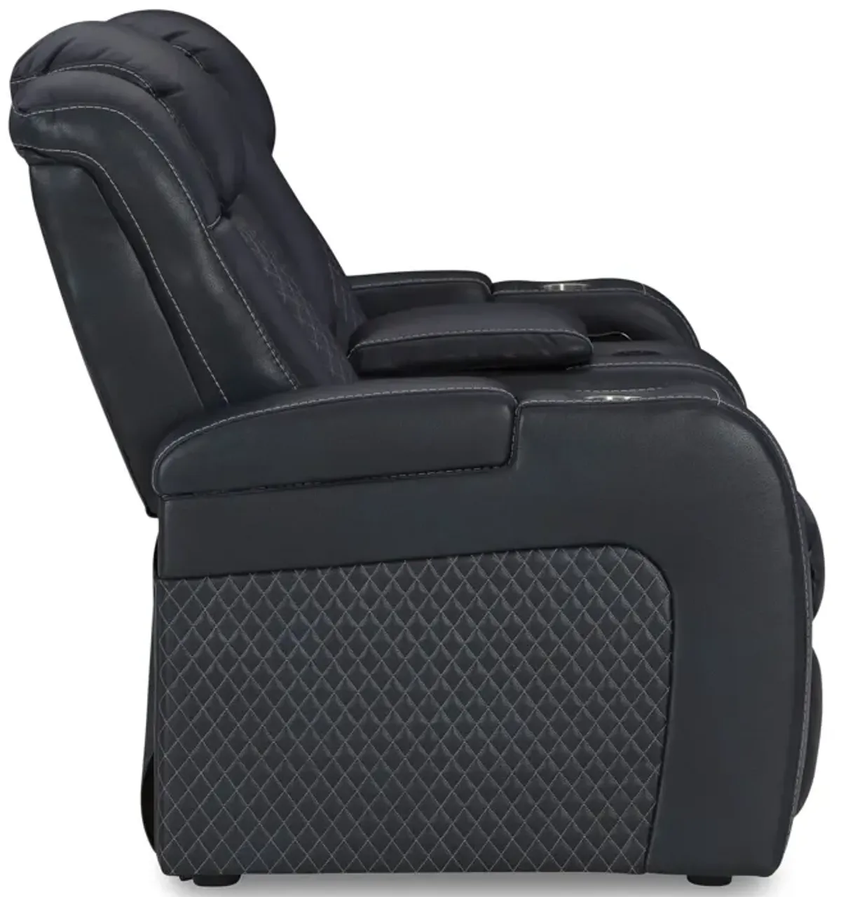 Astro Power Reclining Loveseat with Console - Sapphire