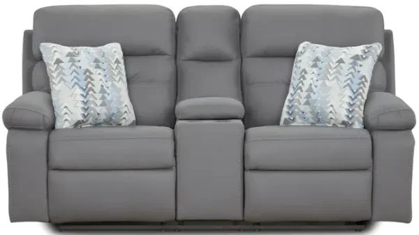 Bennett Reclining Loveseat with Console - Asphalt