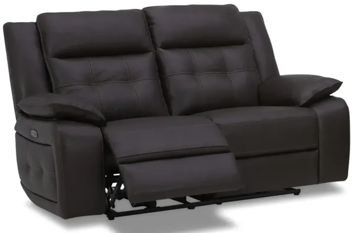 Kelso Leather Power Reclining Loveseat