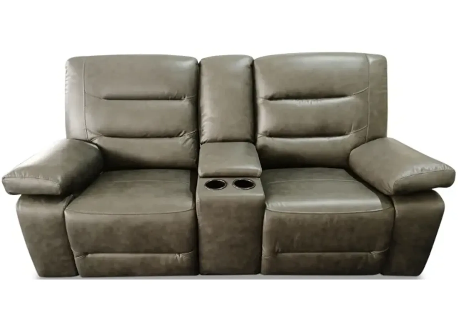 Donna Leather Power Reclining Loveseat with Console