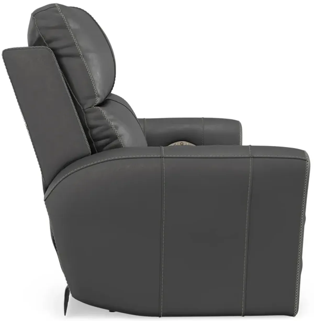 Holmes Leather Power Reclining Sofa - Anthrocite