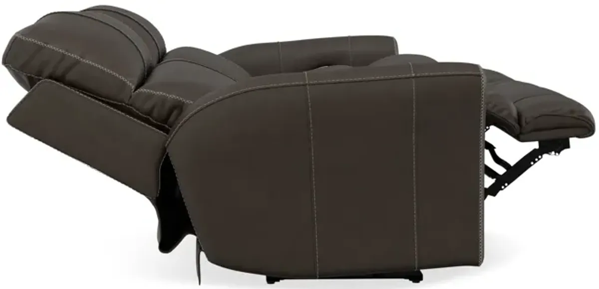 Holmes Leather Power Reclining Sofa - Coffee