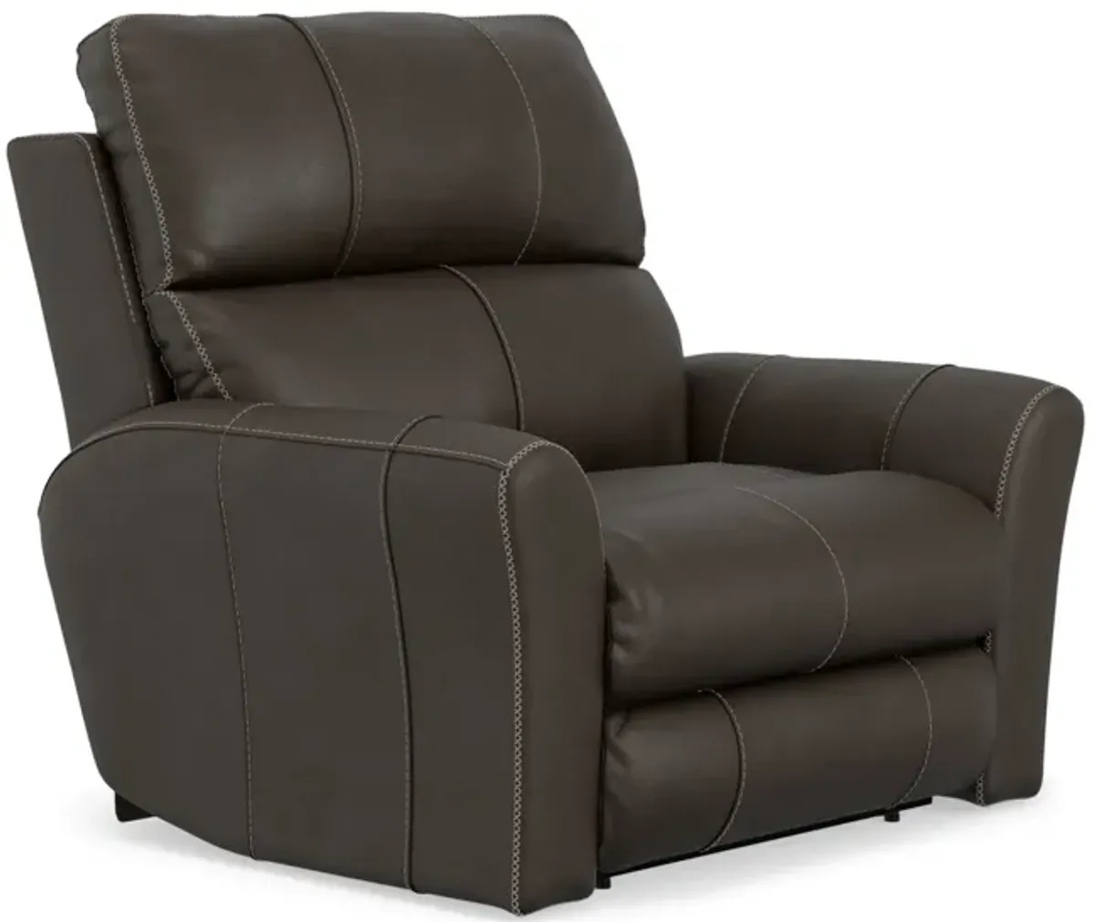 Holmes Leather Power Recliner - Coffee