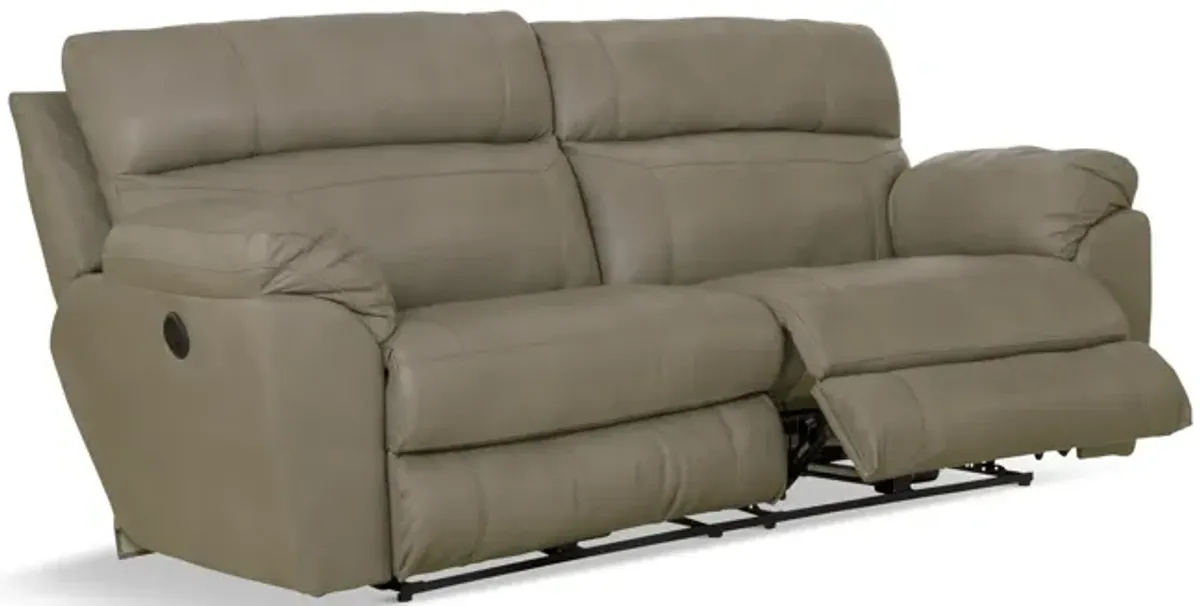 Watson Leather Power Sofa - Putty