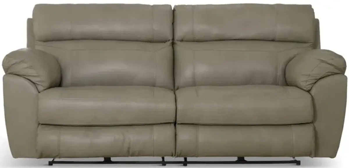 Watson Leather Power Sofa - Putty