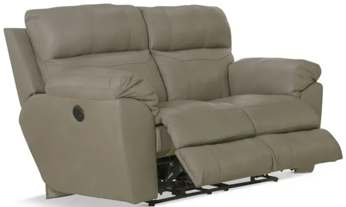 Watson Leather Power Loveseat - Putty