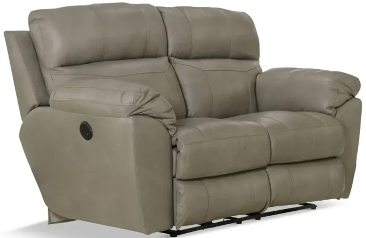 Watson Leather Power Loveseat - Putty