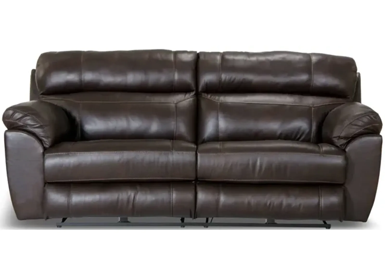 Watson Leather Power Sofa - Chocolate