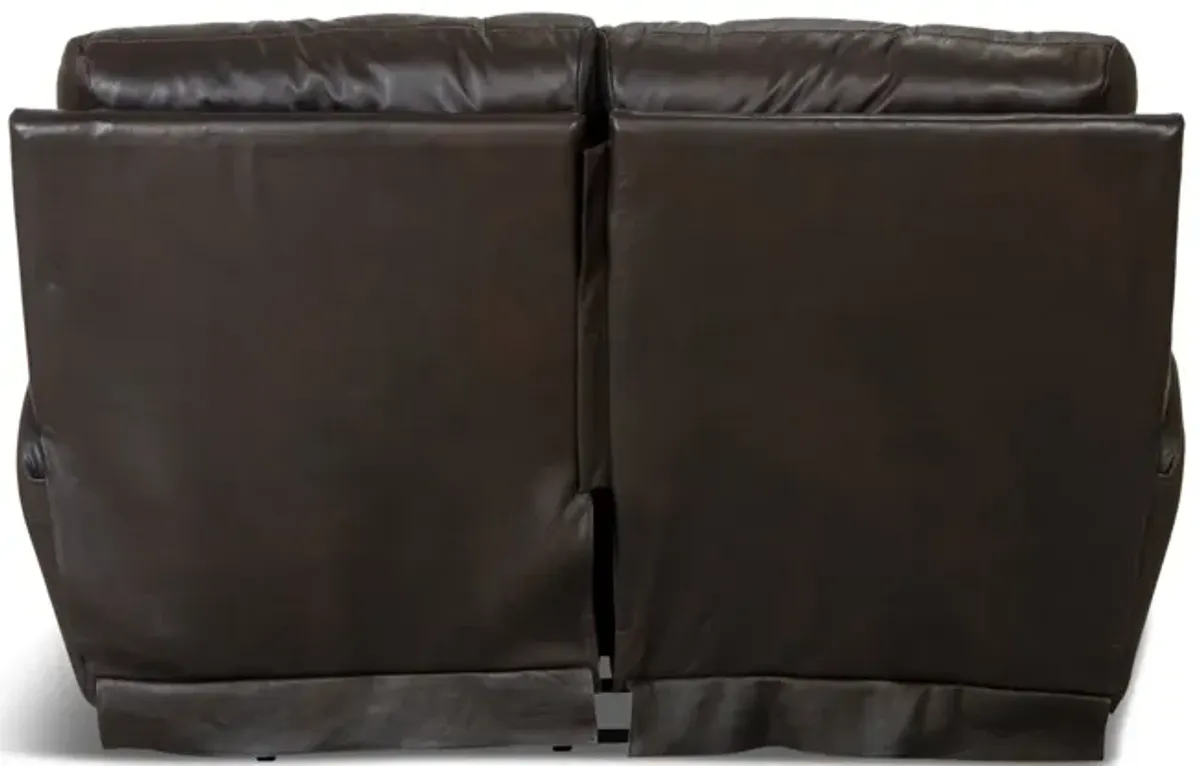 Watson Leather Power Loveseat - Chocolate