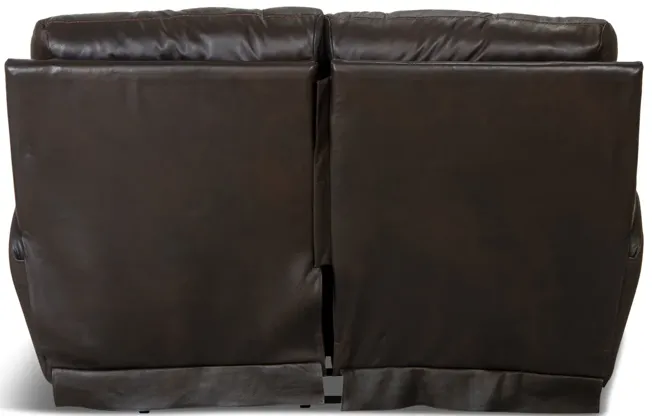 Watson Leather Power Loveseat - Chocolate