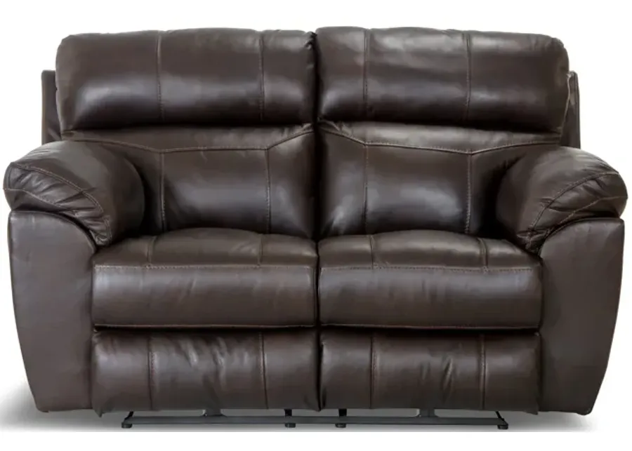 Watson Leather Power Loveseat - Chocolate