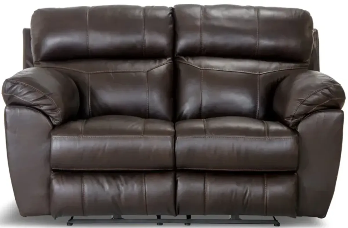 Watson Leather Power Loveseat - Chocolate