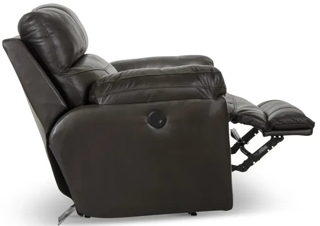 Watson Leather Power Recliner - Chocolate