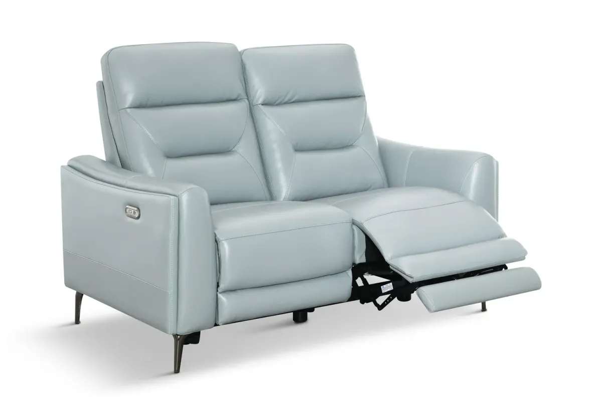 Rosita Power Reclining Loveseat - Aqua