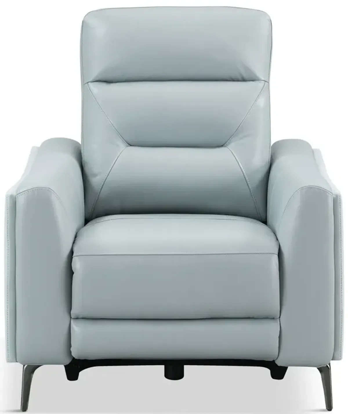 Rosita Leather Power Recliner - Aqua