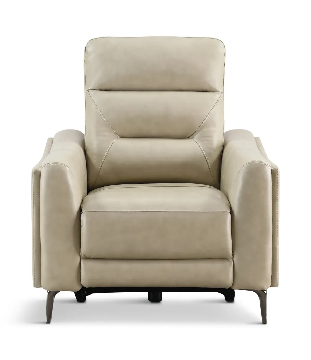 Rosita Leather Power Recliner - Stone