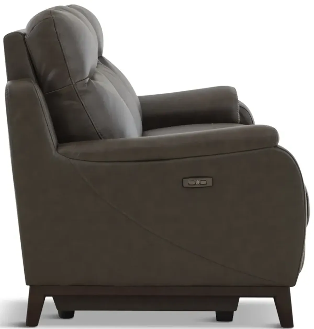 Atlas Leather Power Reclining Sofa - Charcoal