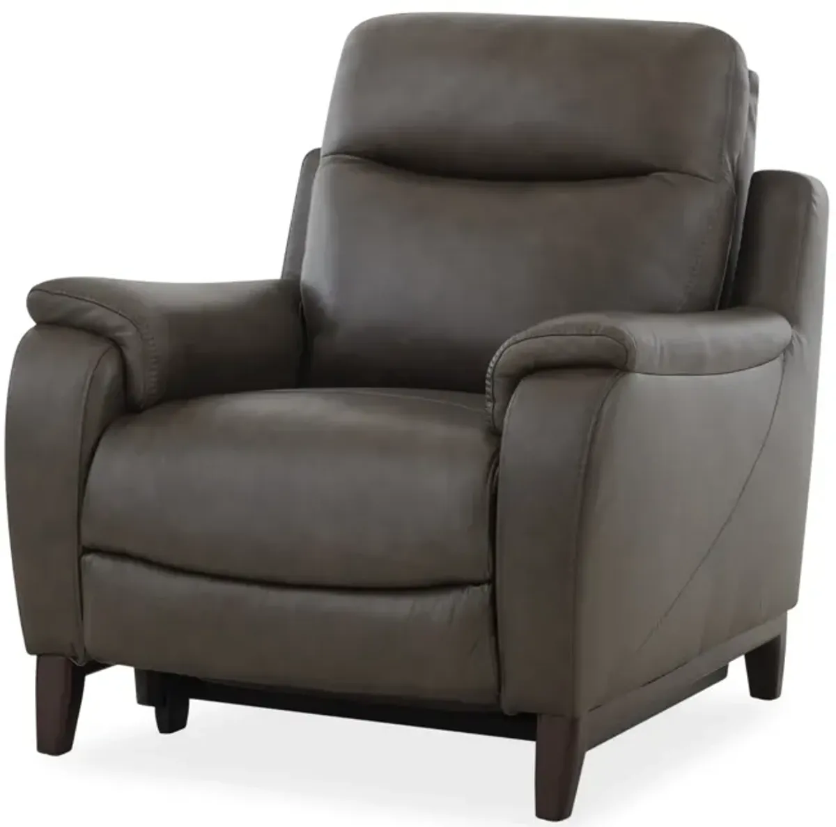 Atlas Leather Power Recliner - Charcoal