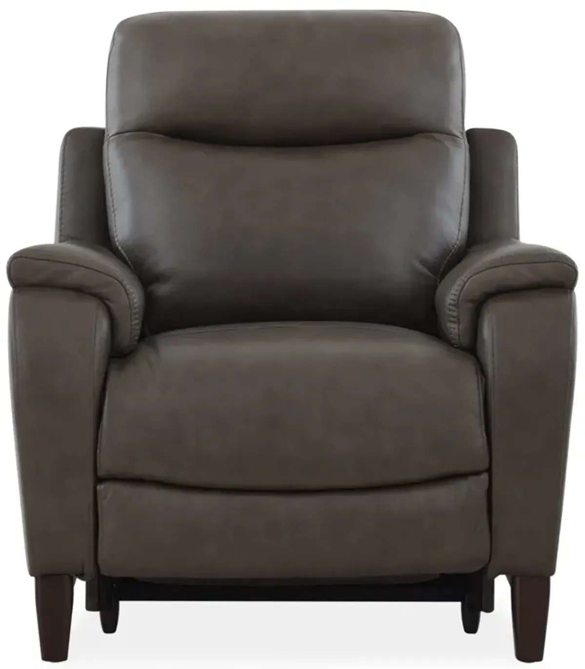 Atlas Leather Power Recliner - Charcoal