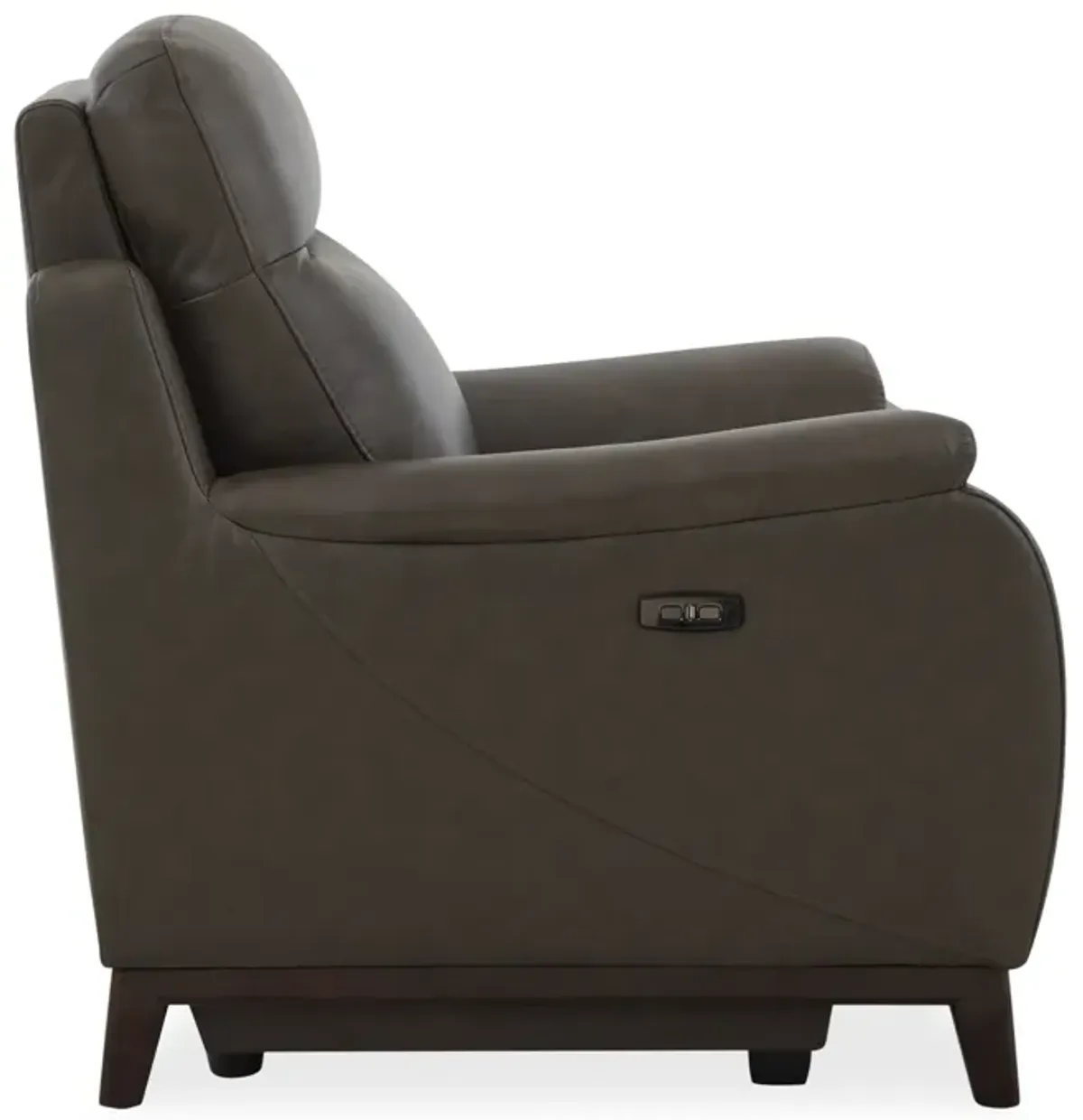 Atlas Leather Power Recliner - Charcoal