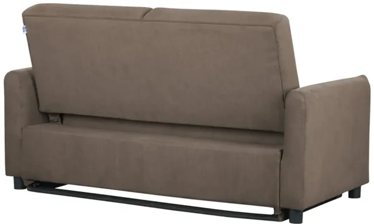 Priscilla Convertible Sleeper Sofa - Chocolate