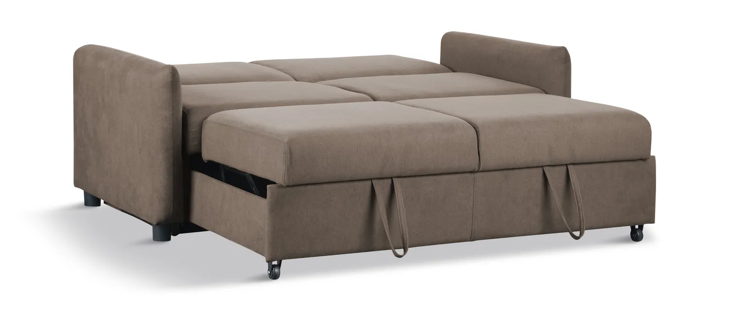 Priscilla Convertible Sleeper Sofa - Chocolate