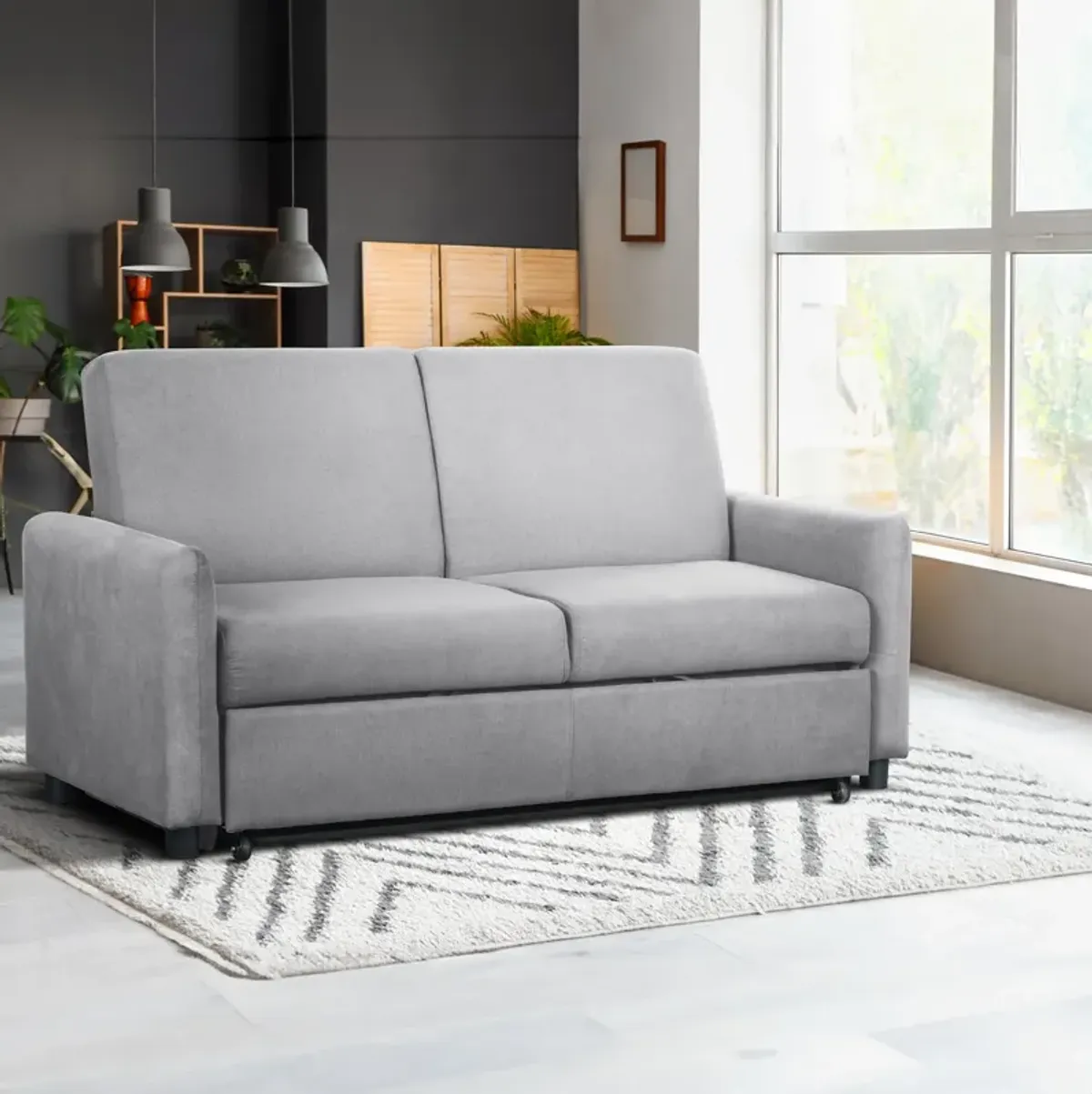 Priscilla Convertible Sleeper Sofa - Slate