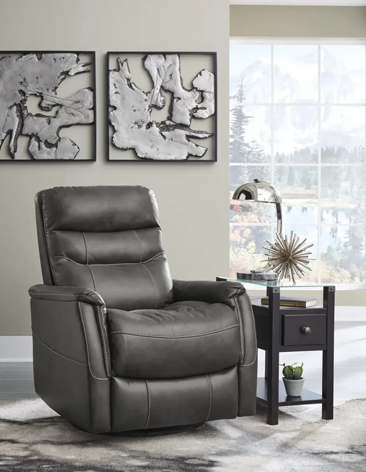 Duffey Swivel Glider Recliner - Quarry