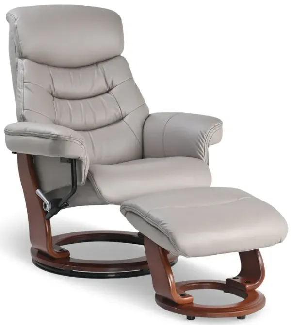 Grover Swivel Recliner   Ottoman - Mushroom