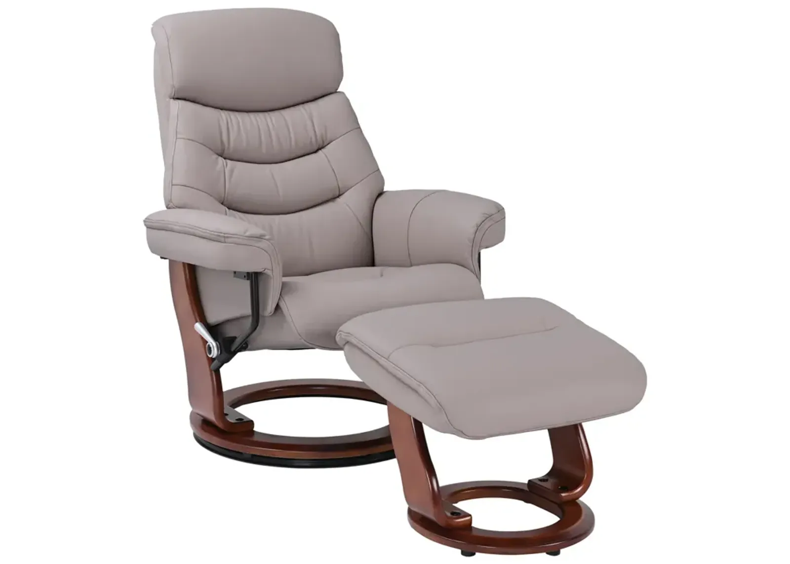 Grover Swivel Recliner   Ottoman - Mushroom