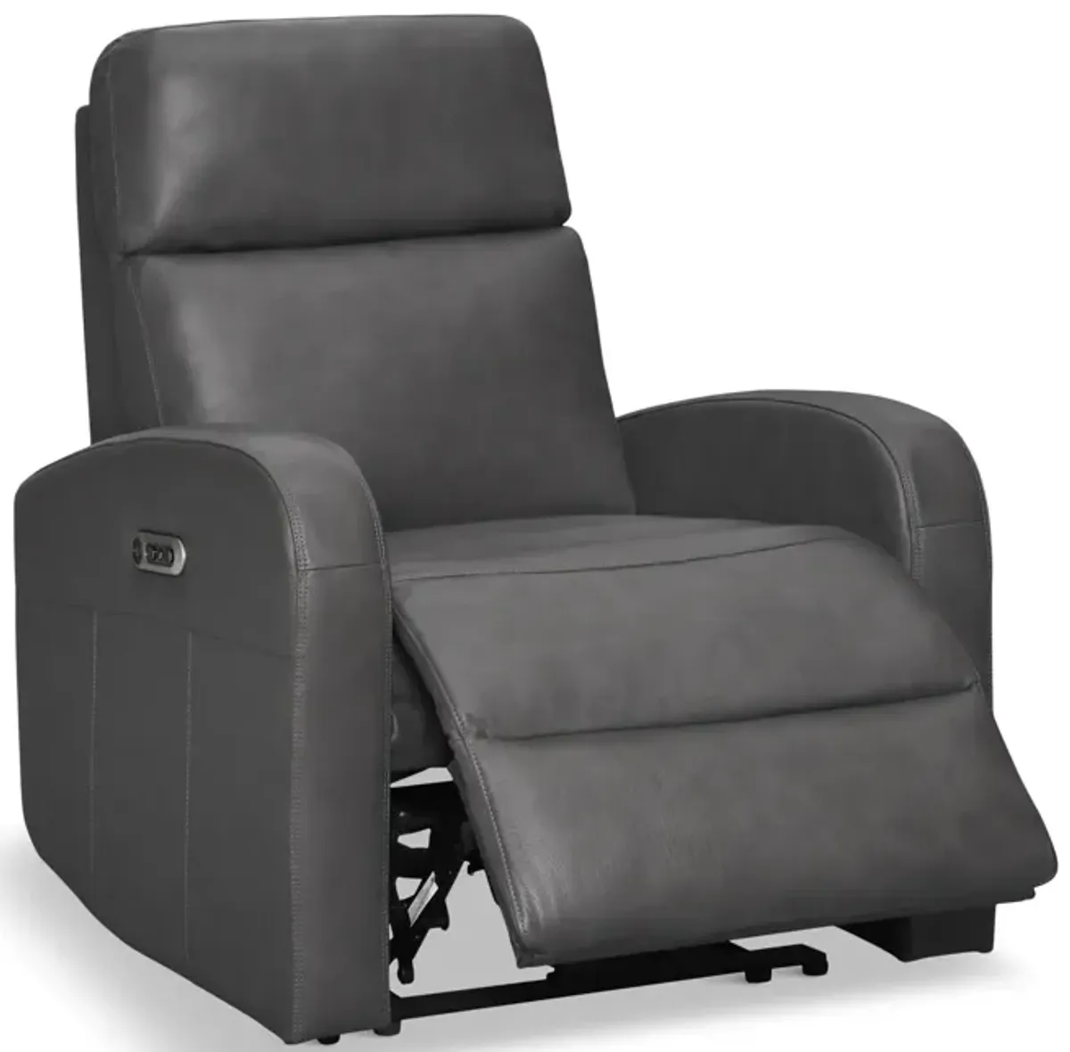 Quincy Leather Zero Gravity Power Recliner - Charcoal