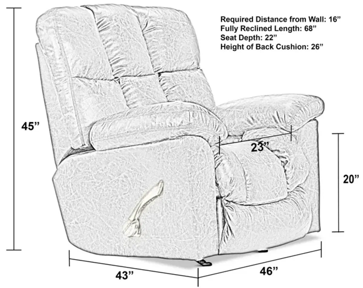 Gretel Glider Recliner - Graphite